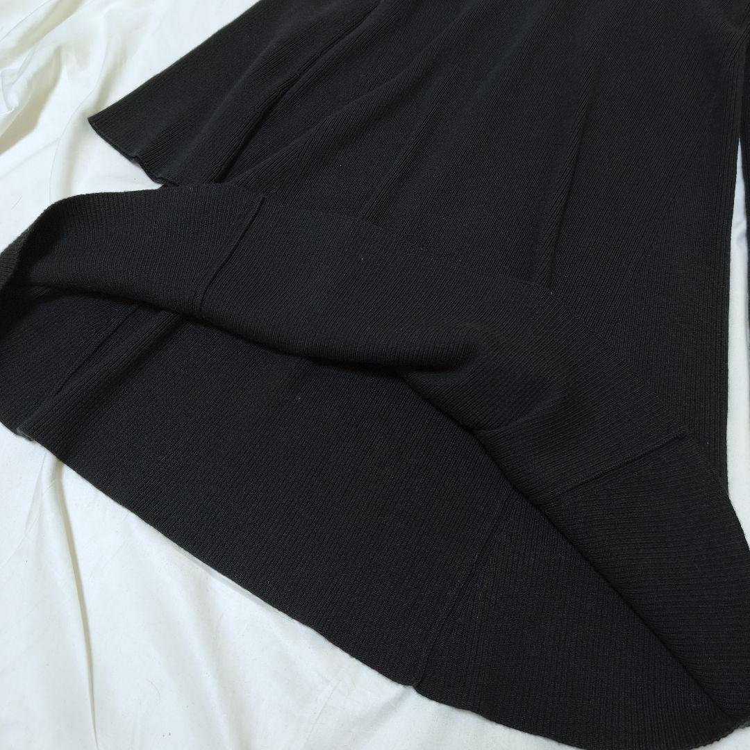 極美品✨ドゥロワー ウール100% Aラインシルエット　ニットフレアワンピース
