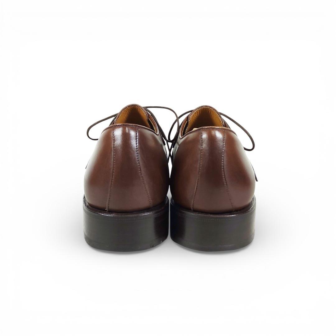 希少レーベル|ヤンコ|プレーントゥ|シューツリー付き|6|茶|i1763