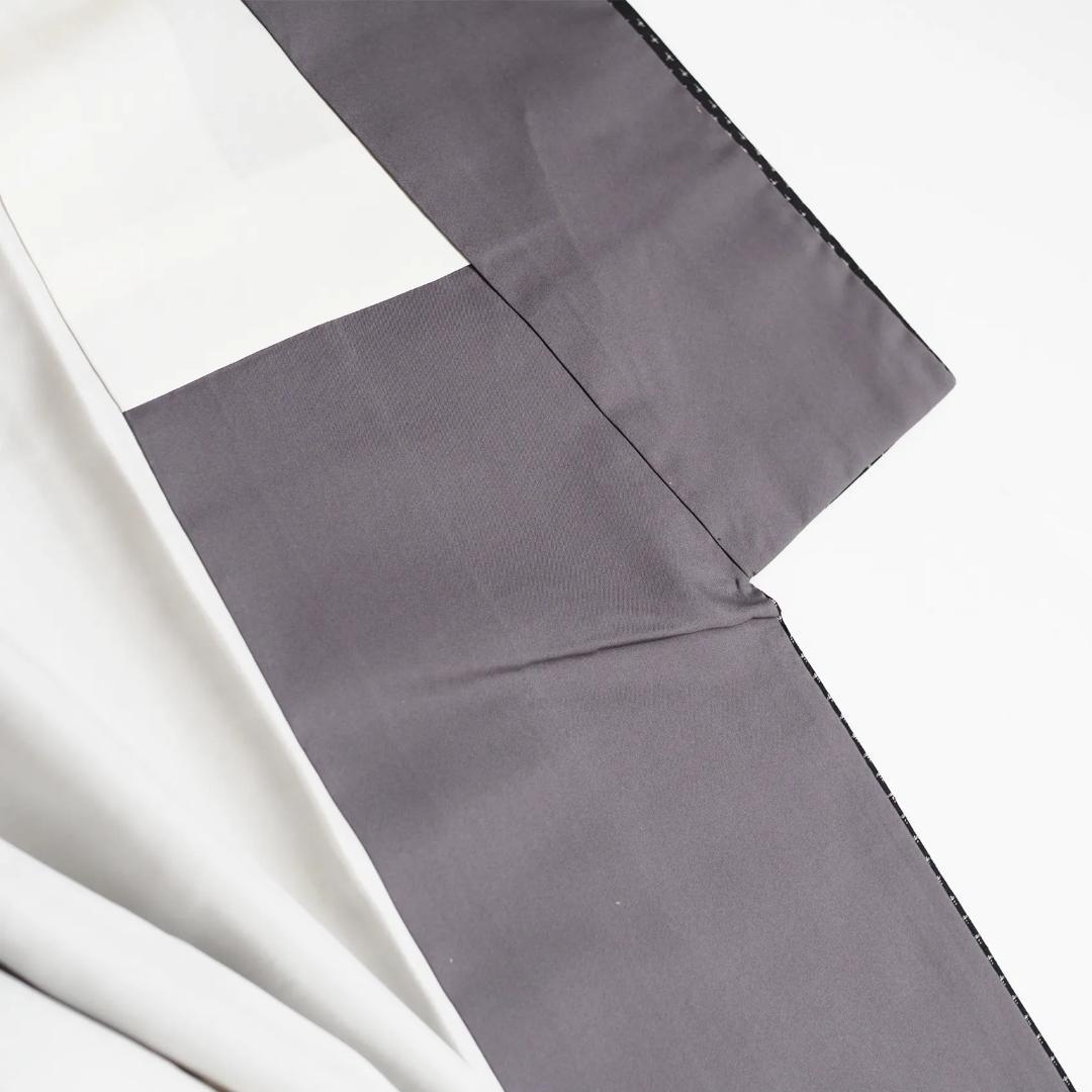 【着物】【付下げ】紬 黒字 十字絣 付下げ No.6