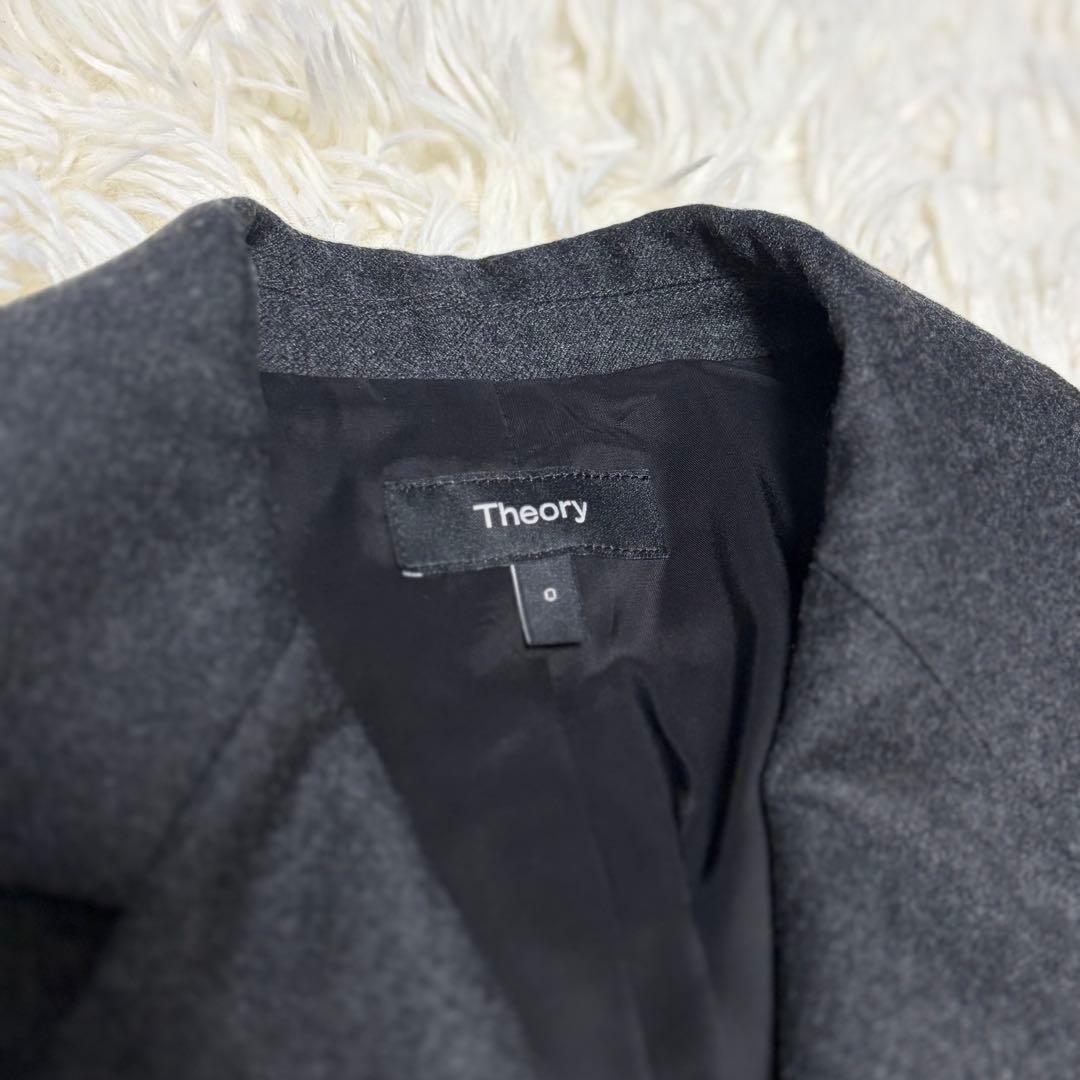 極美品 23年 Theory セオリー Sleek Flannel DB JKT