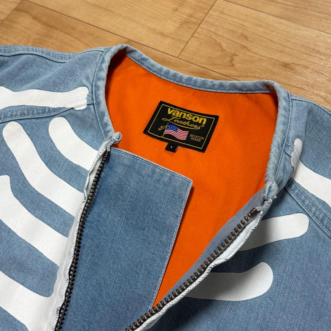 ジャケット・アウター SALE VANSON/RITZ-SKELTON BONES-Denim JKT