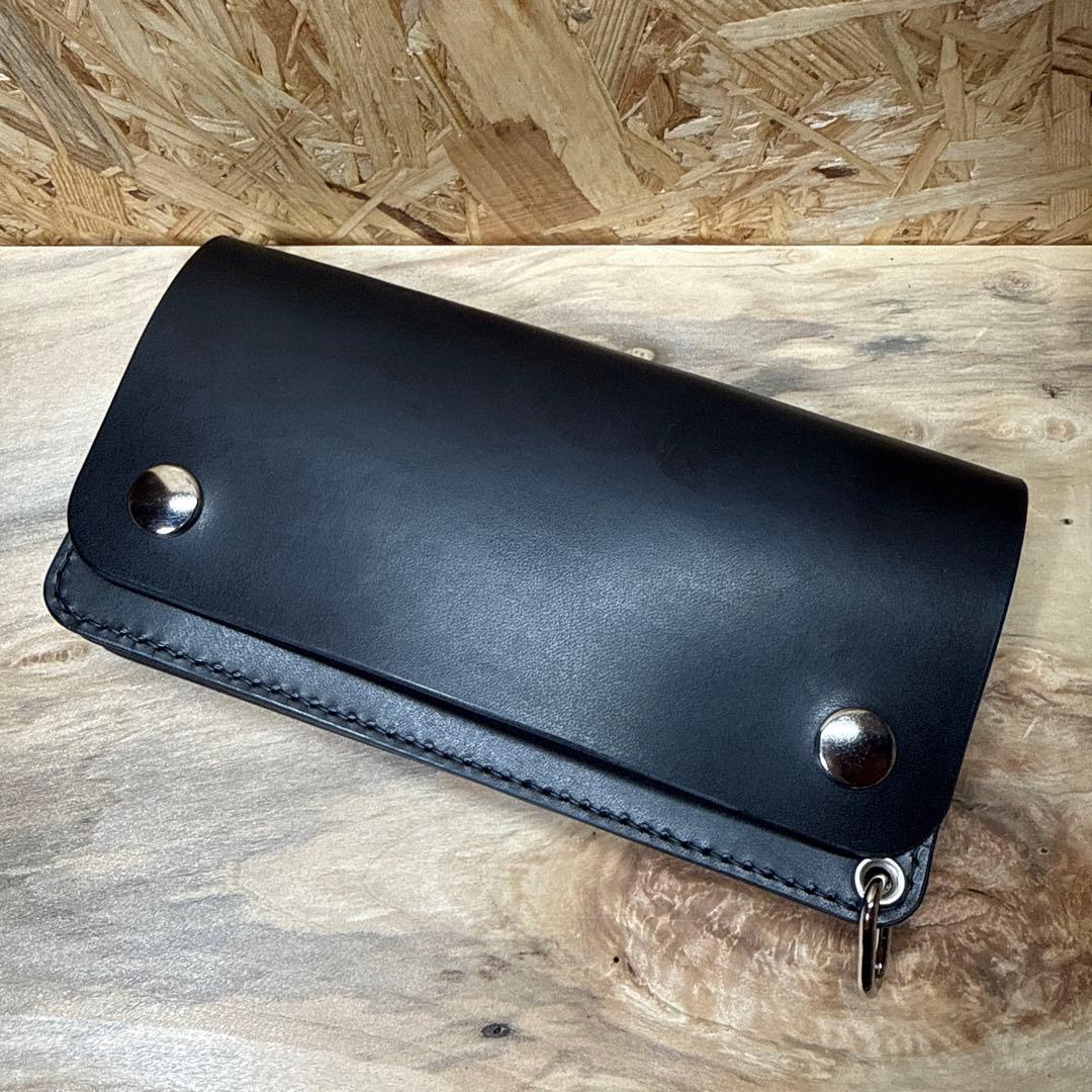180 トラッカーウォレット 姫路レザー オイルレザー ニッケル