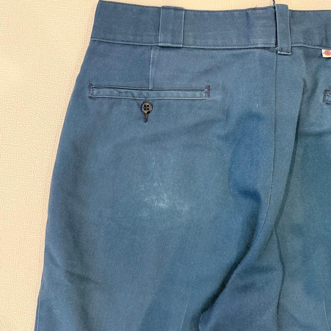 【チビタグ】Dickies 874 w34 80’s USA製　ネイビー　ブルー