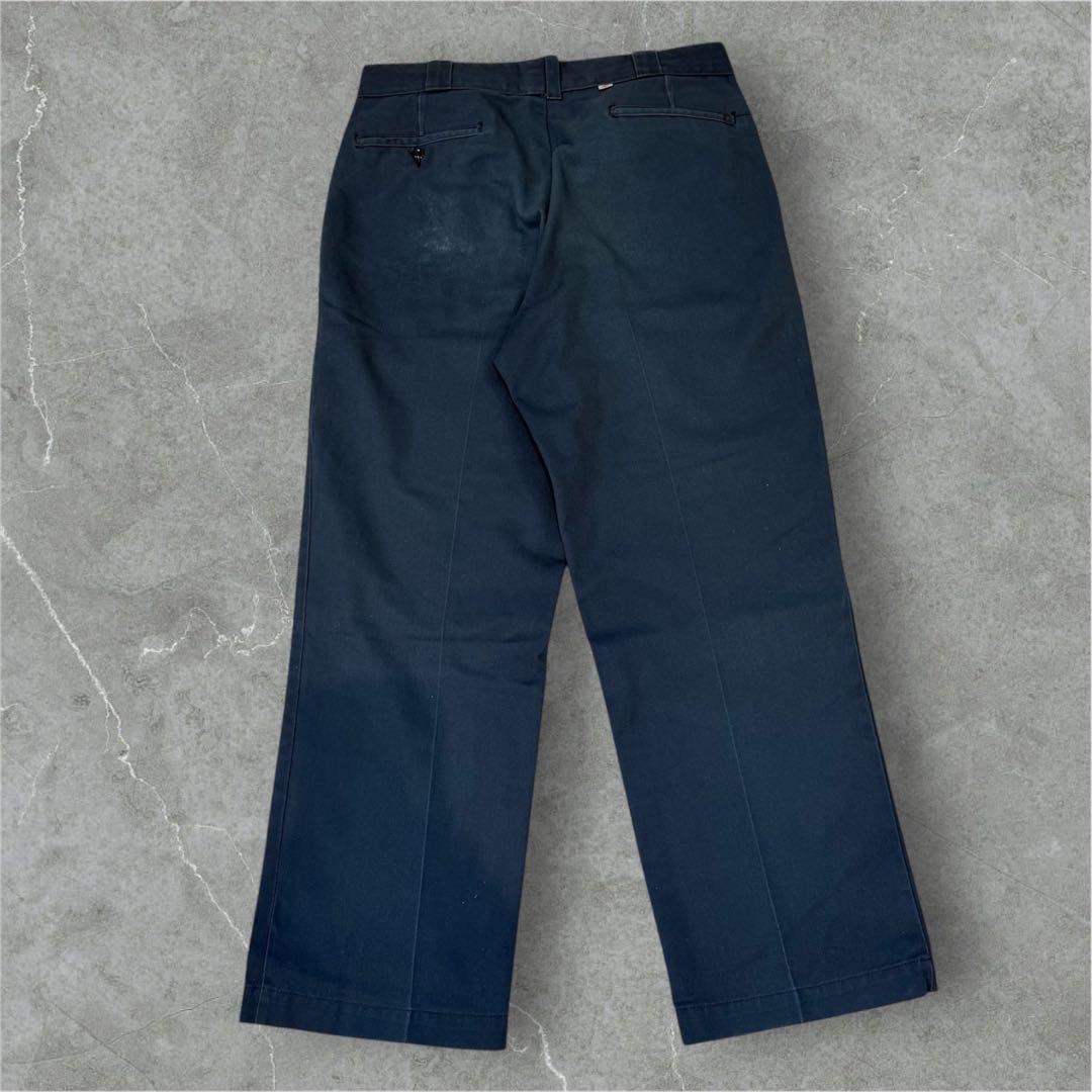 【チビタグ】Dickies 874 w34 80’s USA製　ネイビー　ブルー