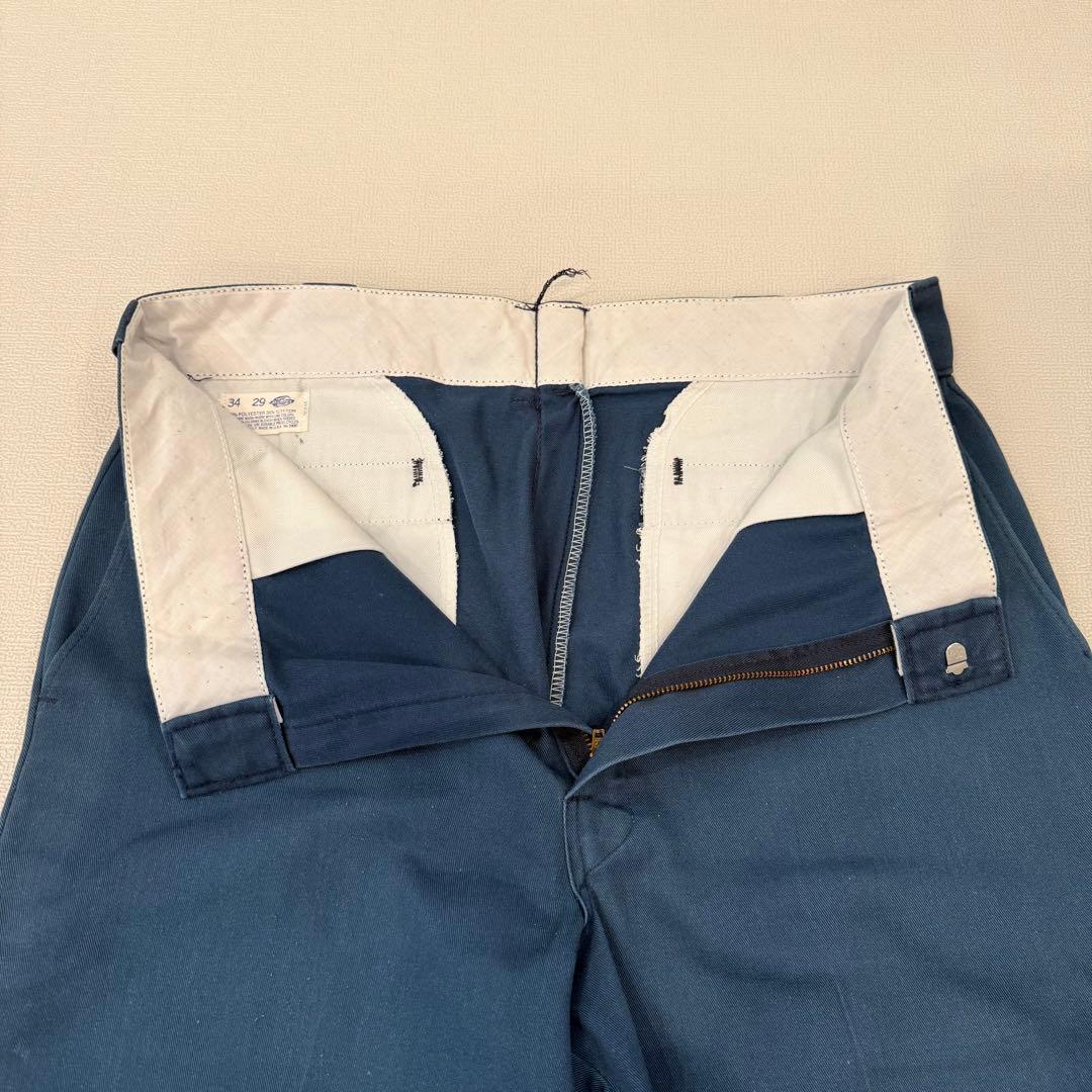 【チビタグ】Dickies 874 w34 80’s USA製　ネイビー　ブルー