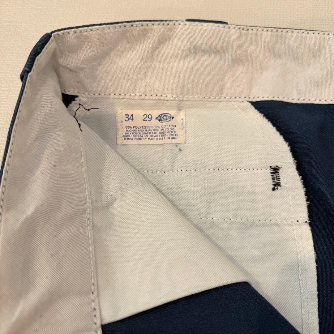 【チビタグ】Dickies 874 w34 80’s USA製　ネイビー　ブルー