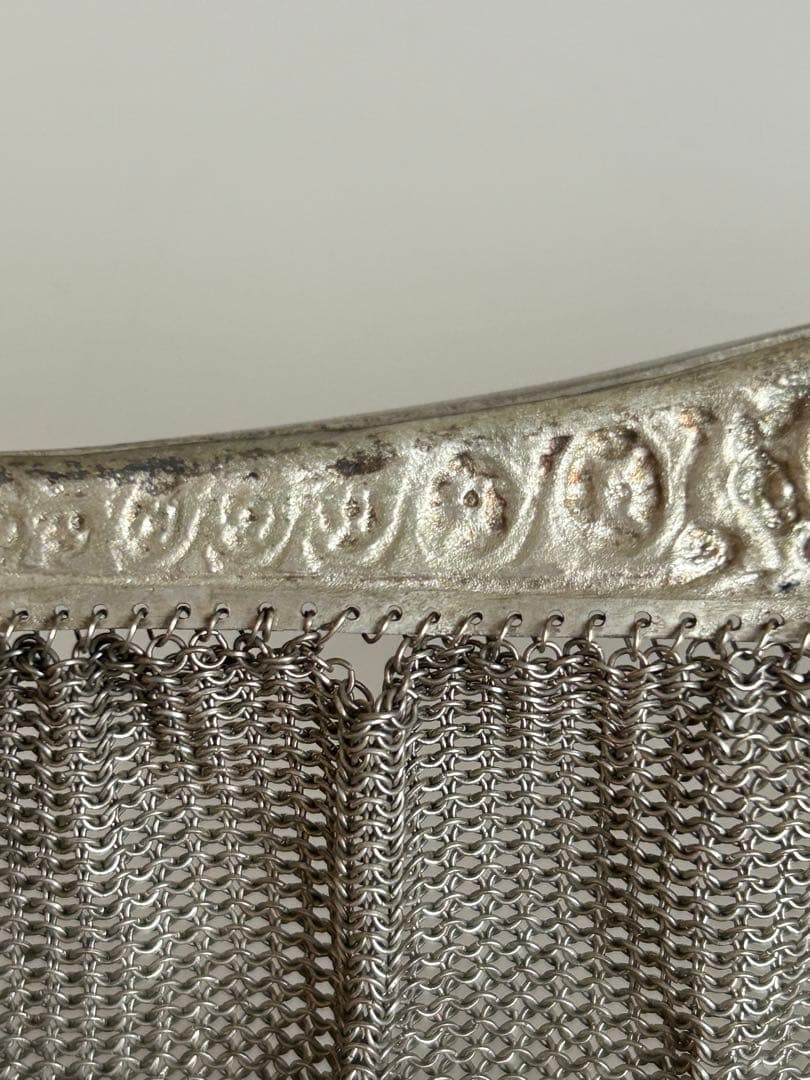 フランス購入　アンティーク　シルバー　メッシュバッグ