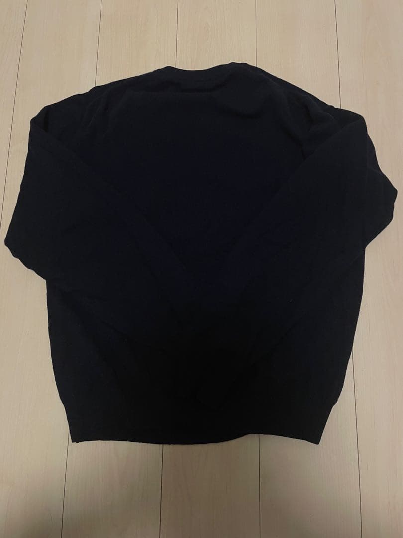 クルーネック セーター DANTON ダントン ワンポイントロゴ ネイビー 色