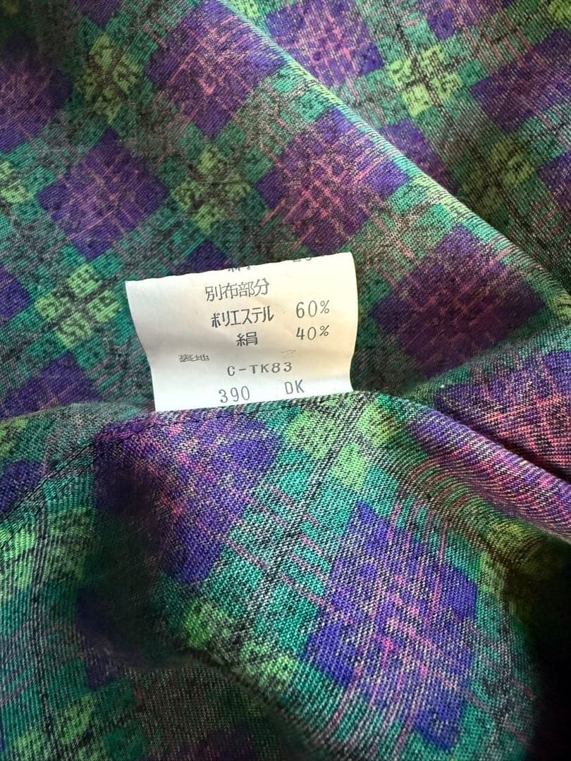 合馬公式アカウント1イヴ・サンローラン　ヴィンテージチェックワンピース M