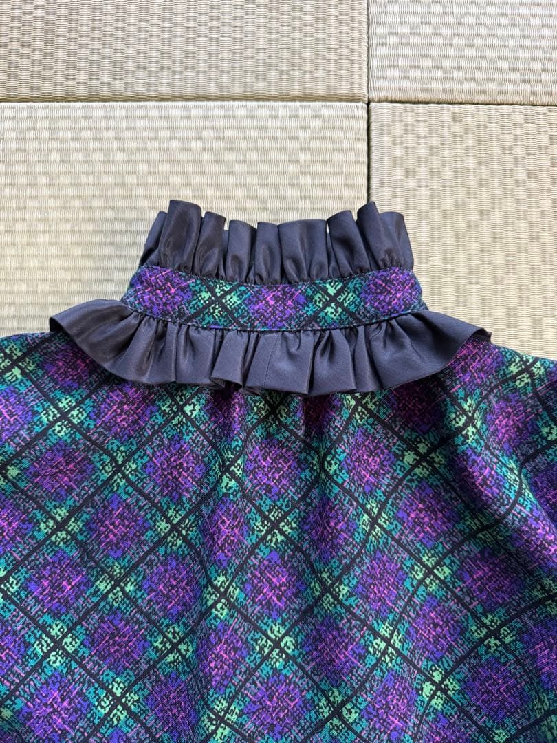 合馬公式アカウント1イヴ・サンローラン　ヴィンテージチェックワンピース M