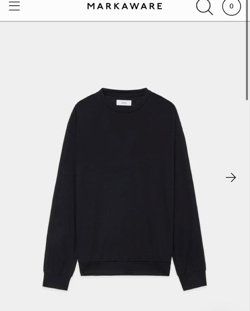 marka ウォッシャブルウール天竺　クルーネック