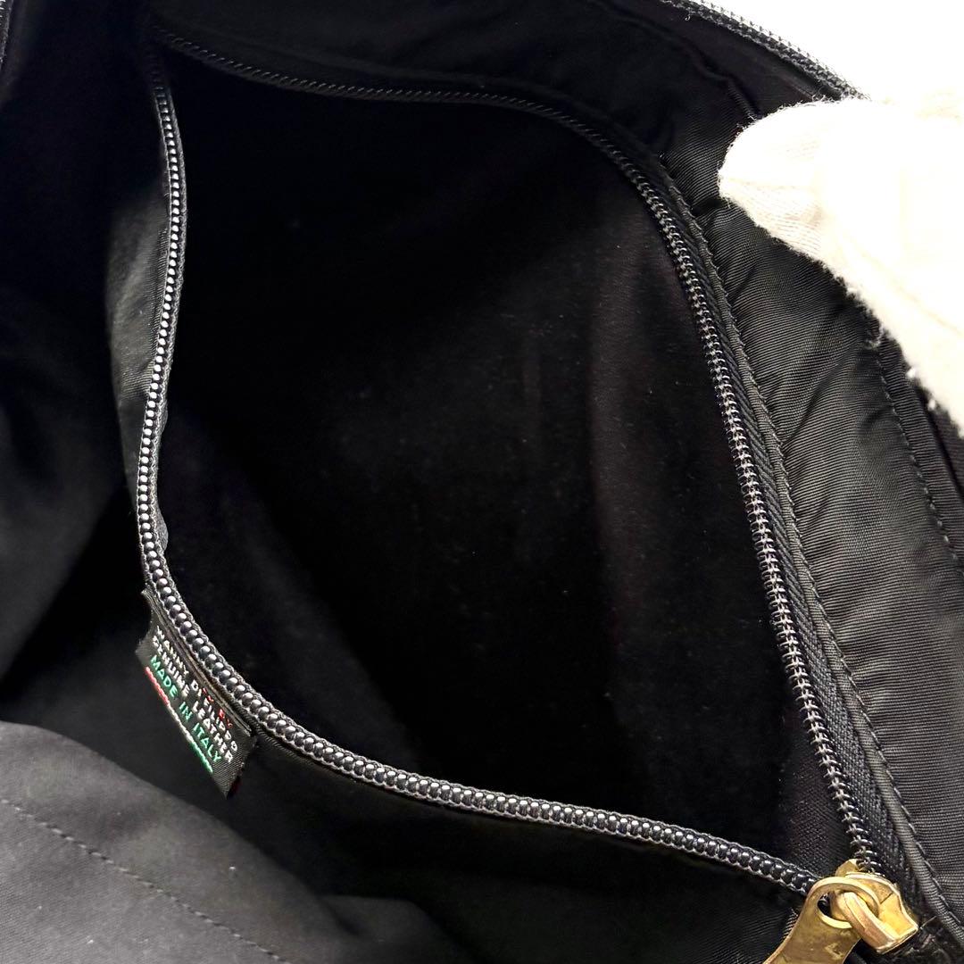 イルビゾンテ 2way ボストンバッグ 大容量 ナイロン レザー 南京錠付き 黒