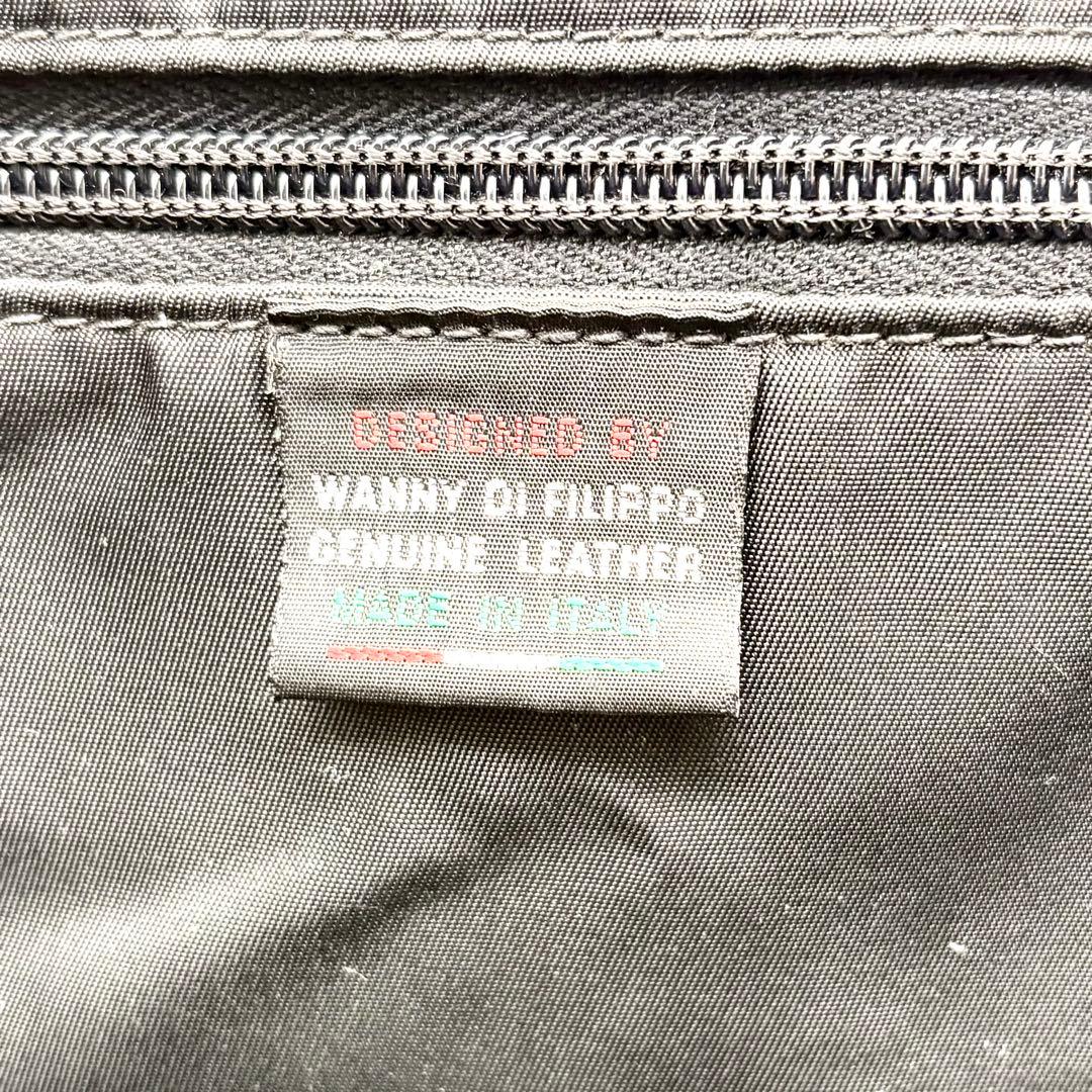 イルビゾンテ 2way ボストンバッグ 大容量 ナイロン レザー 南京錠付き 黒