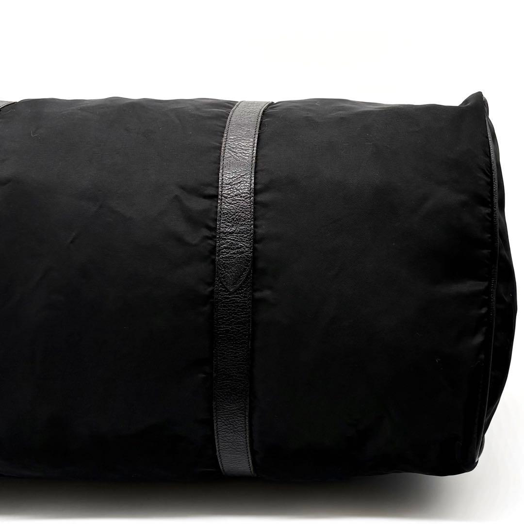 イルビゾンテ 2way ボストンバッグ 大容量 ナイロン レザー 南京錠付き 黒