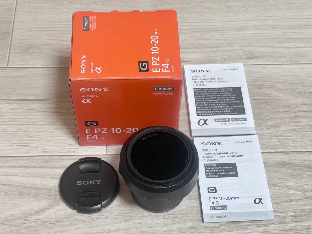 [美品]α[Eマウント]用レンズ E PZ 10-20mm F4 G