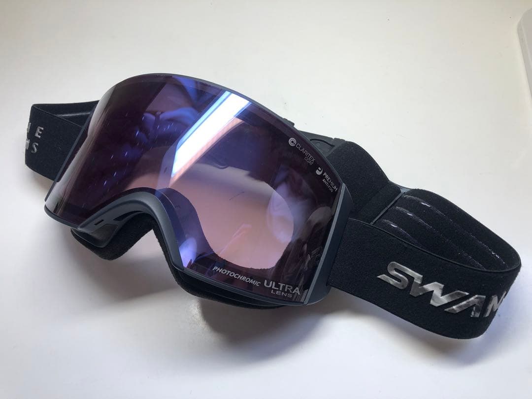 スワンズ SWANSスキー スノーボードゴーグル 眼鏡対応 調光レンズ ラカン
