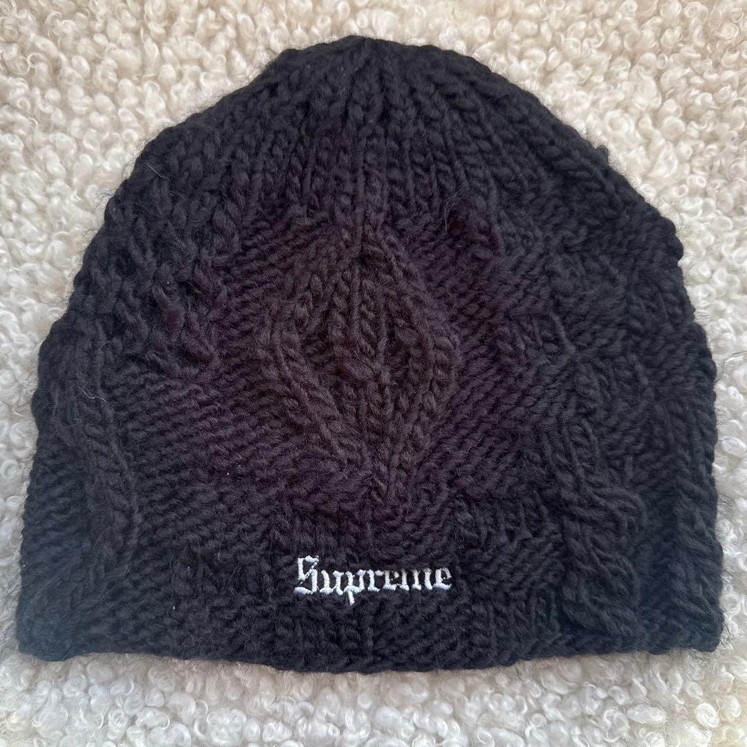 帽子 Supreme Block knit beanie black