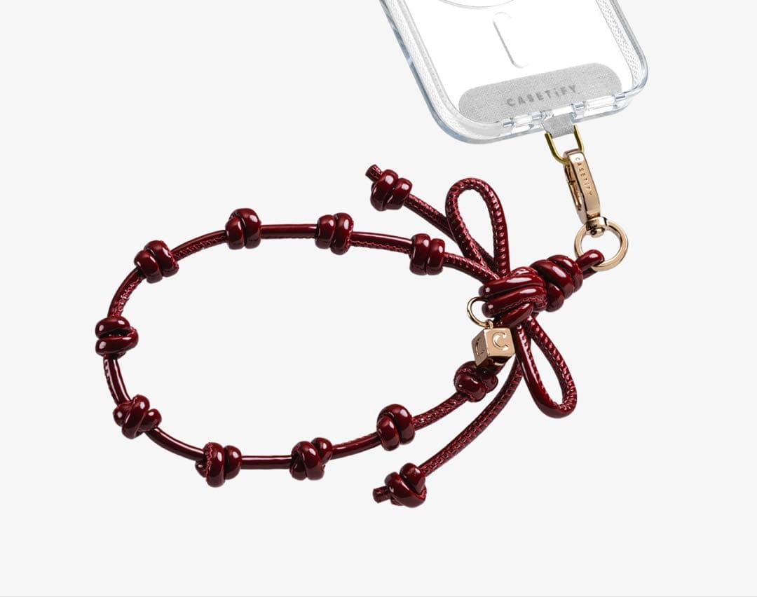 CASETiFYリボンデザインバレンタイン　iPhone17pro チャーム付