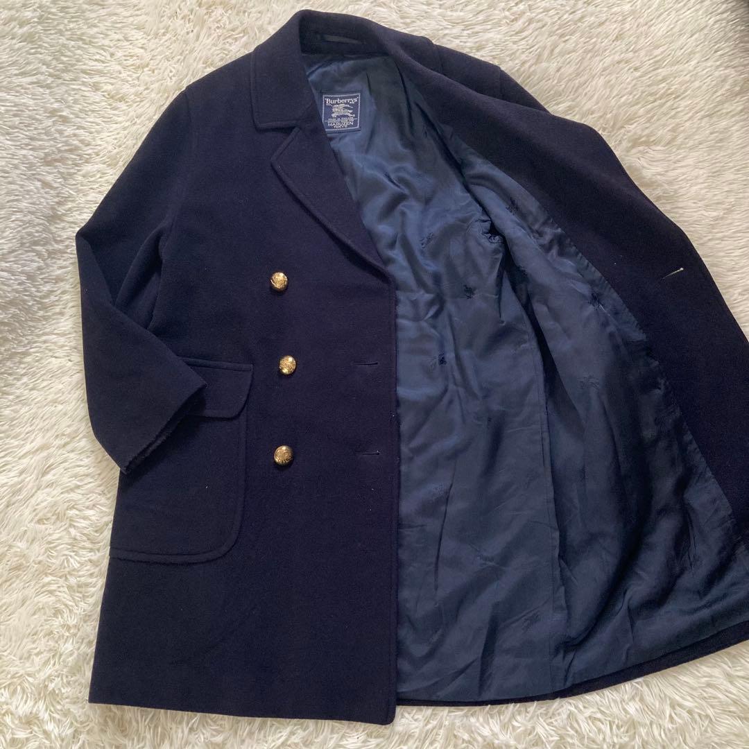 BURBERRY'S ネイビー ダブルコート　金ボタン裏地シャドーホース丸善別注