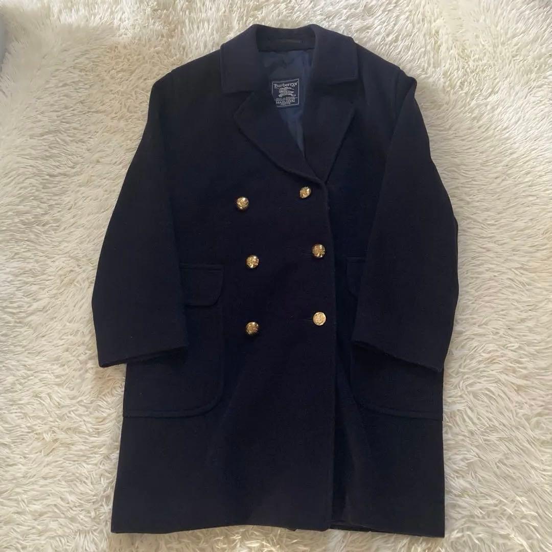 BURBERRY'S ネイビー ダブルコート　金ボタン裏地シャドーホース丸善別注