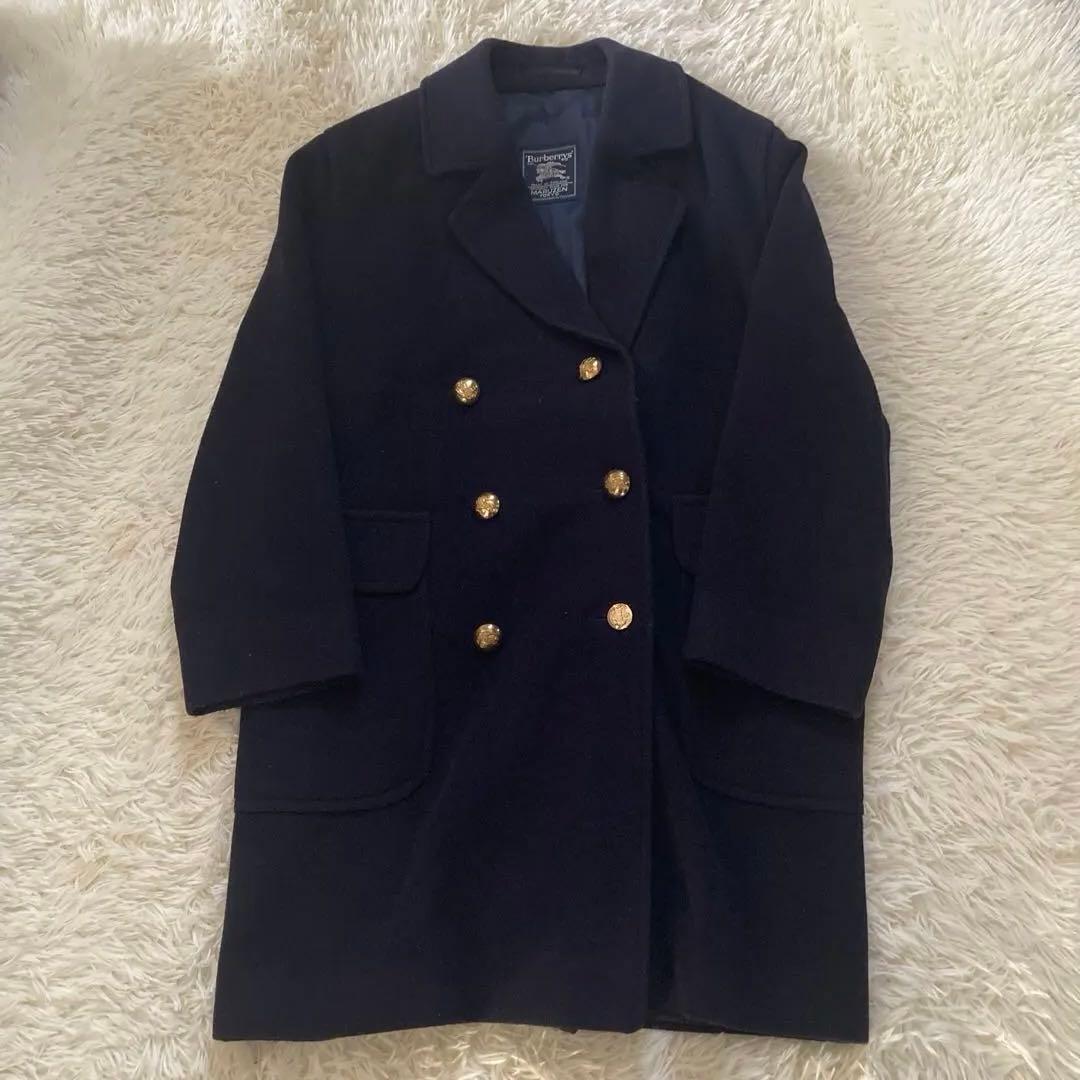 BURBERRY'S ネイビー ダブルコート　金ボタン裏地シャドーホース丸善別注