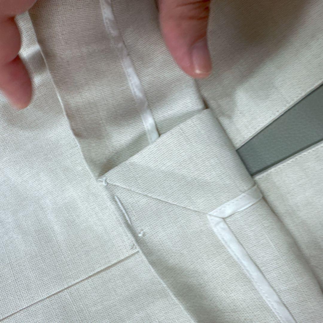 IENA ペプラムジレ 2025秋 リネン混ベージュ　Vネック