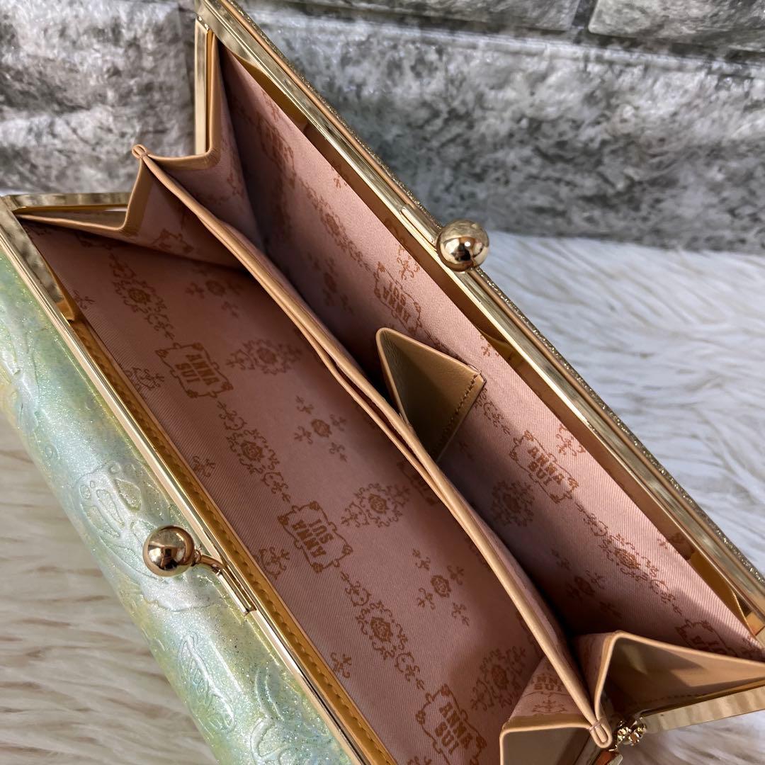 【極美品】アナスイ　パピヨン　バタフライモチーフ　がま口　長財布