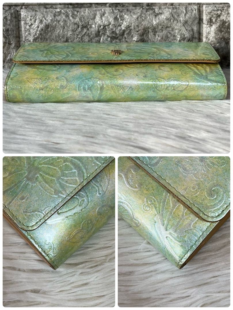 【極美品】アナスイ　パピヨン　バタフライモチーフ　がま口　長財布