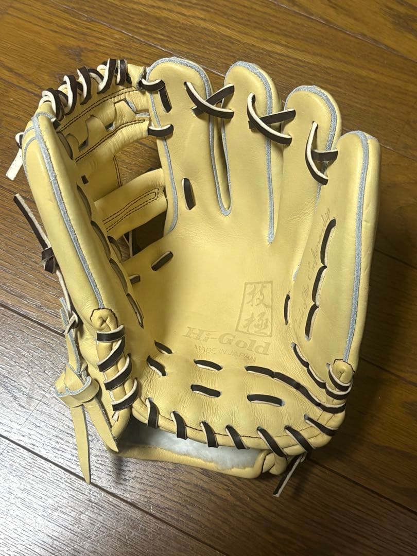 ペ*ョ様 ハイゴールド　硬式グローブ　技極　内野手用　湯もみ型付け済み