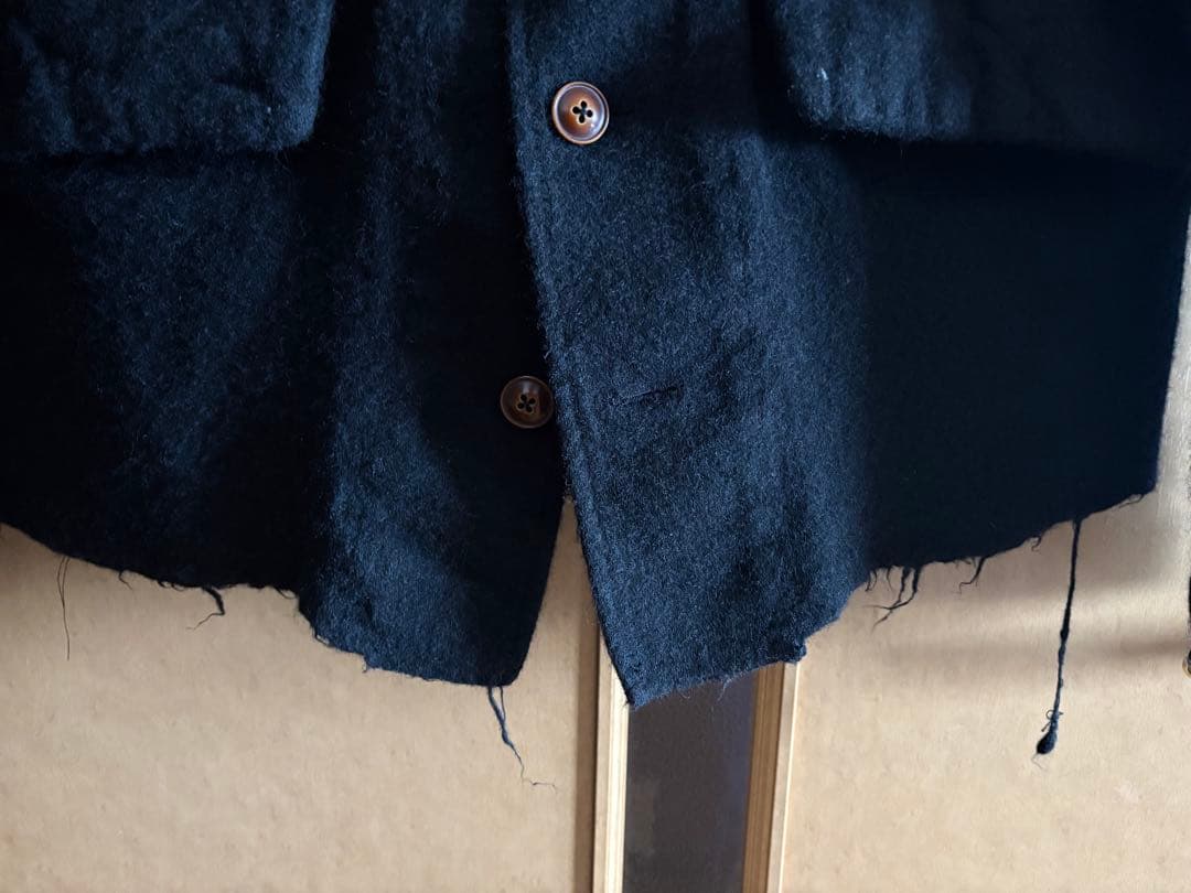 美品/25AW/KHOKI Asymmetric jacket Black