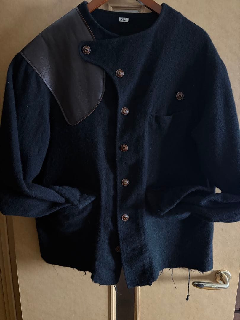 美品/25AW/KHOKI Asymmetric jacket Black
