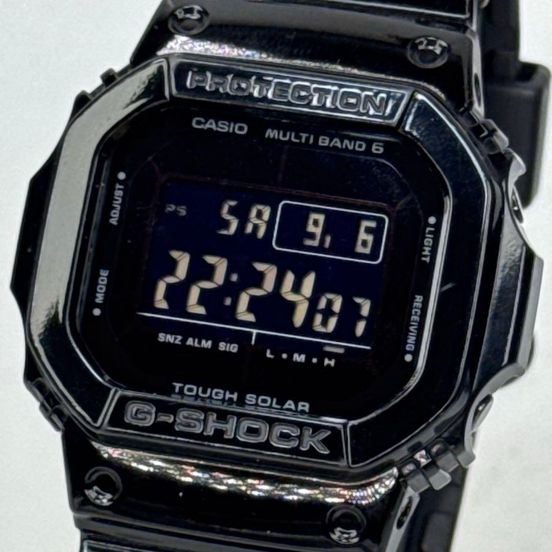 ②極美品 G-SHOCK GW-M5610BB 電波ソーラー ブラック 反転液晶