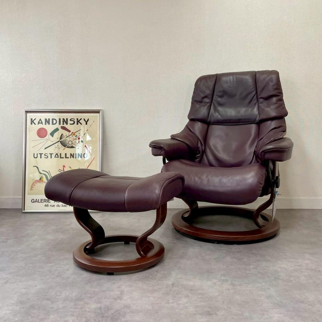 EKORNES エコーネス ストレスレス レノ M 本革 リクライニングチェア