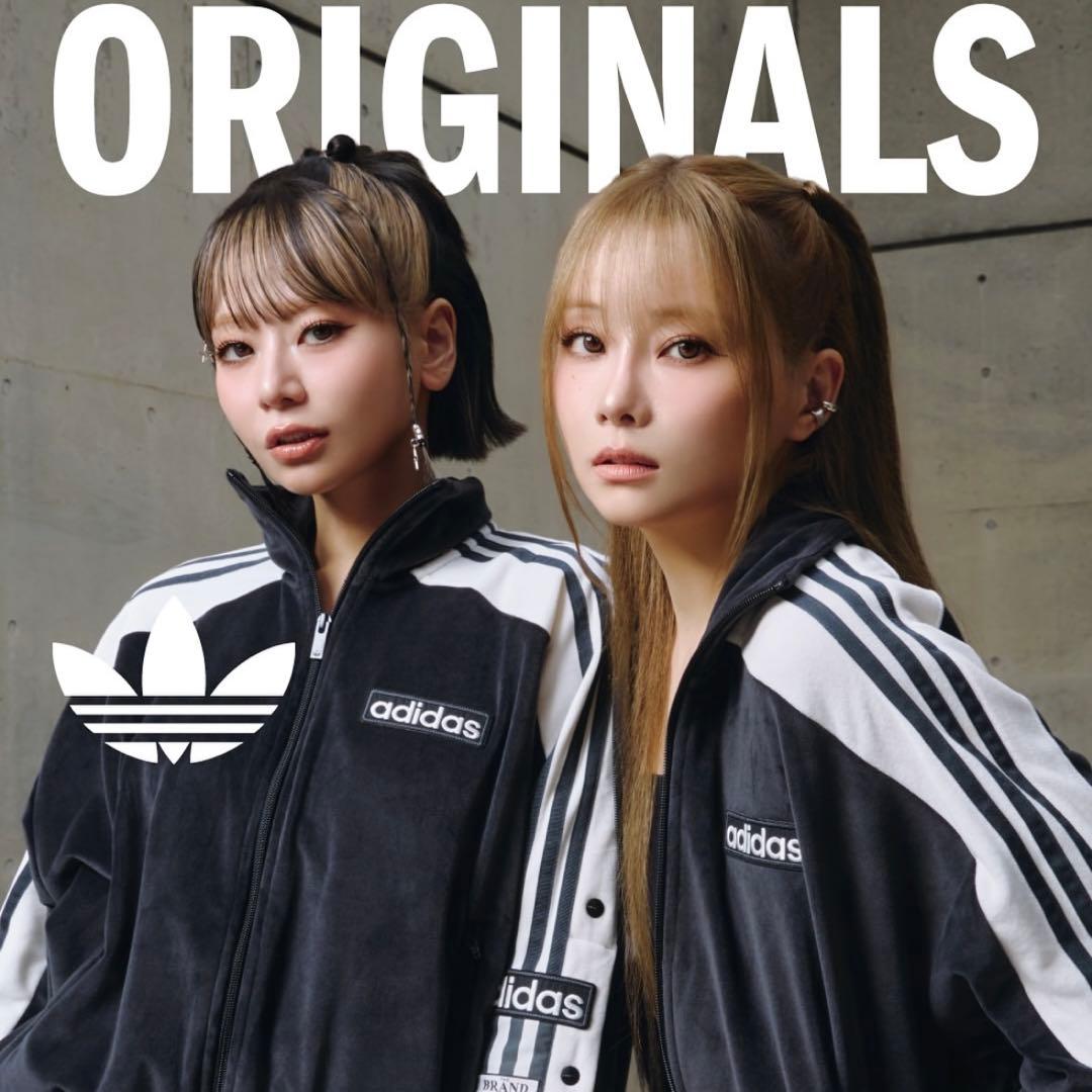 新品S⭐️adidasアディブレイク ベロア トラックパンツ ブラック 重盛さと美