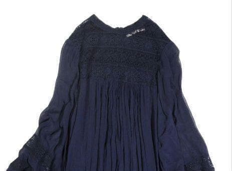 ヌキテパ 大人可愛い シアー レース ギャザー レーヨン ワンピース