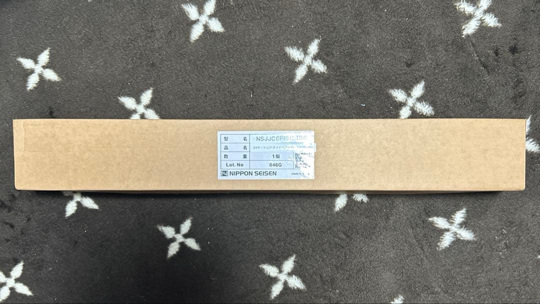 日本製線　パッチパネルキット　24ポートJJアダプタ付き　LANケーブルCAT6