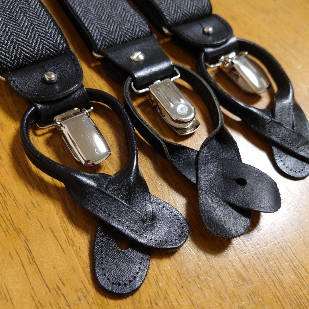  THURSTON アルバートサーストン サスペンダー ヘリンボーン