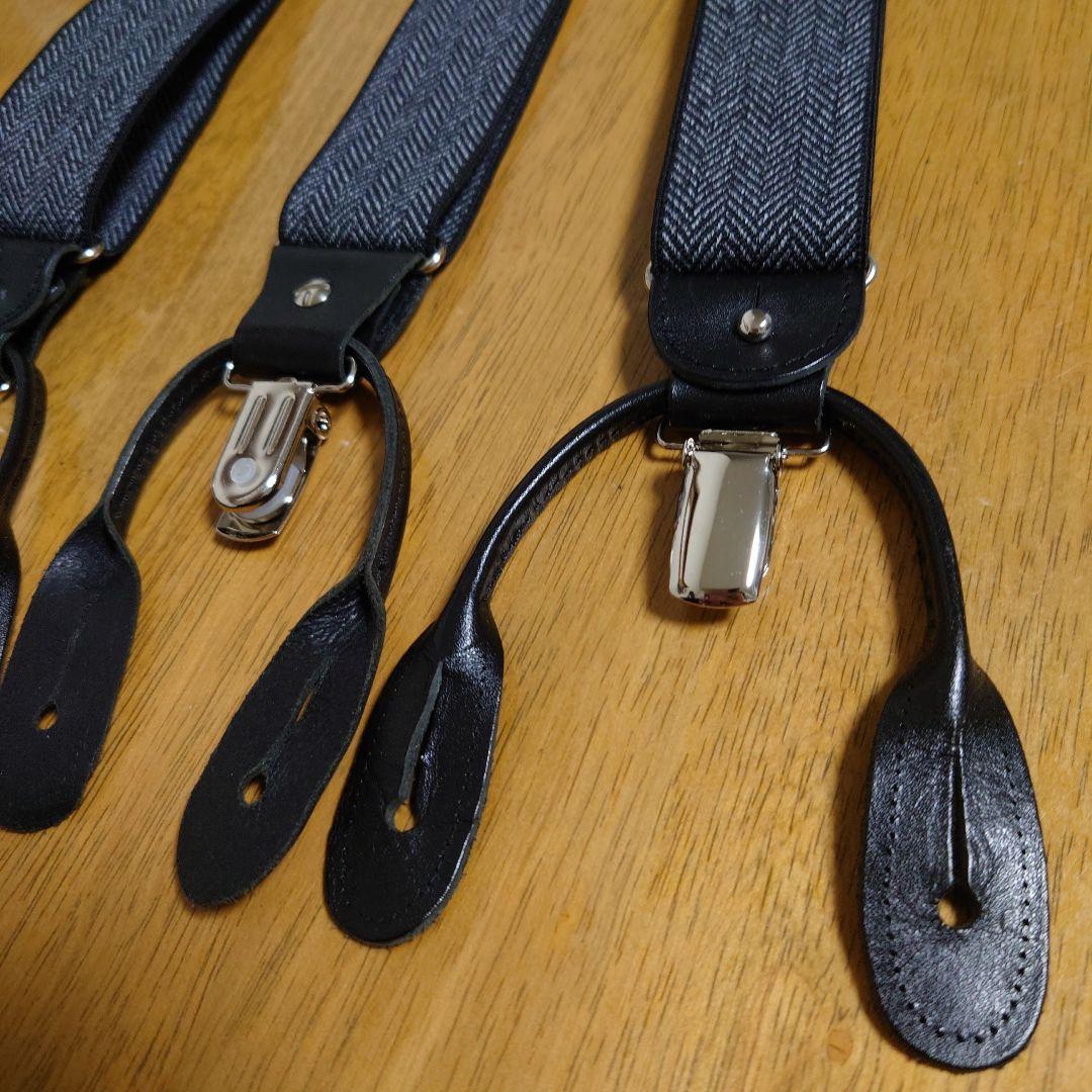  THURSTON アルバートサーストン サスペンダー ヘリンボーン