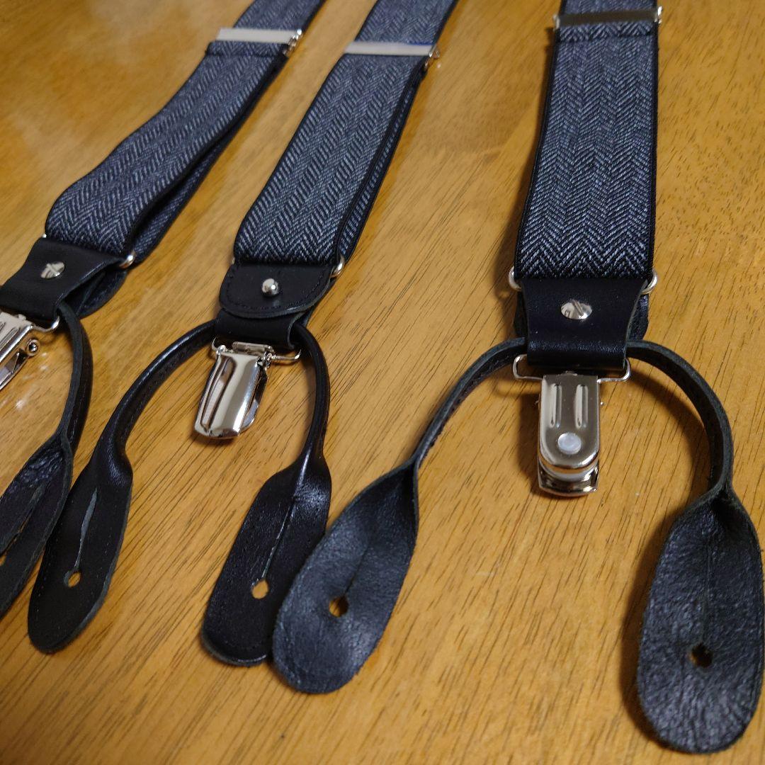  THURSTON アルバートサーストン サスペンダー ヘリンボーン