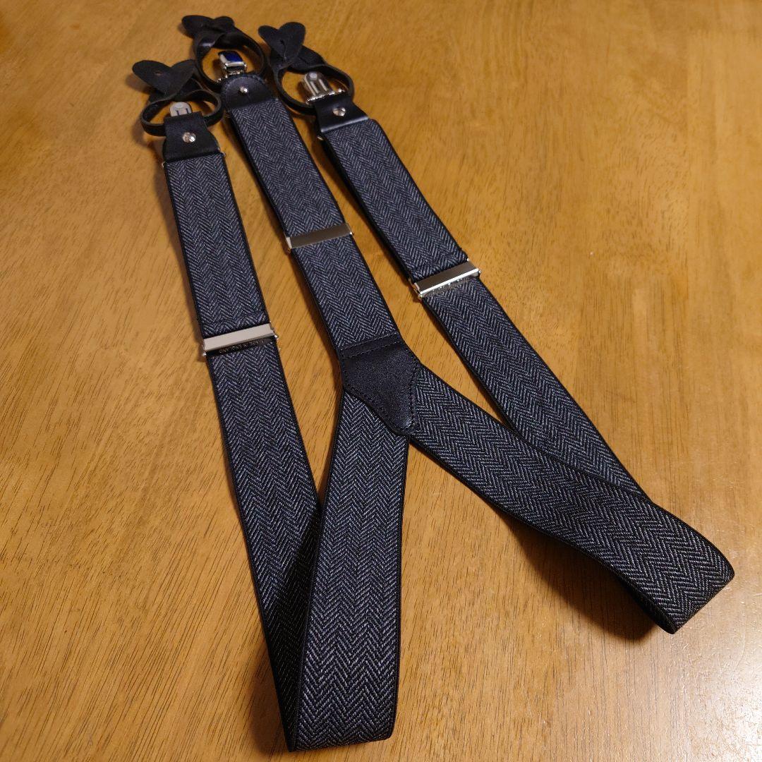  THURSTON アルバートサーストン サスペンダー ヘリンボーン