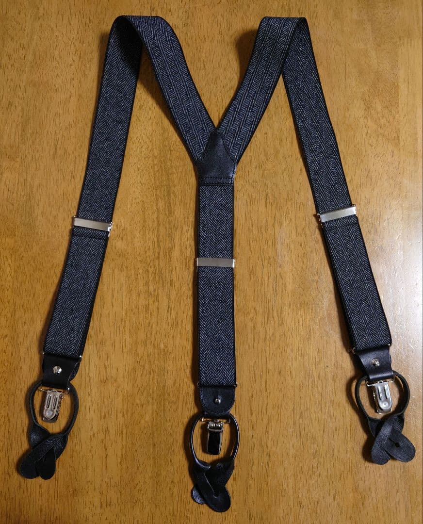  THURSTON アルバートサーストン サスペンダー ヘリンボーン