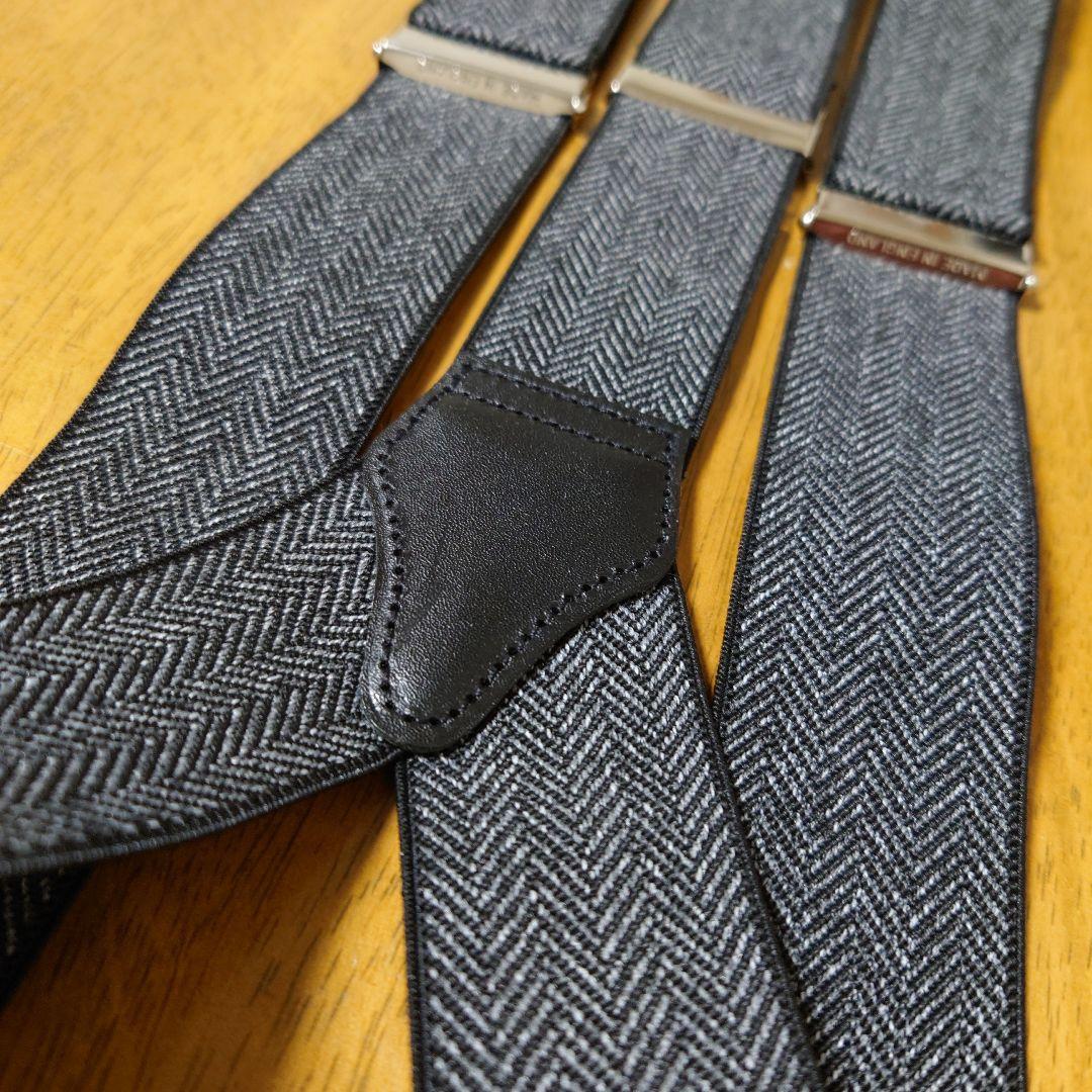  THURSTON アルバートサーストン サスペンダー ヘリンボーン