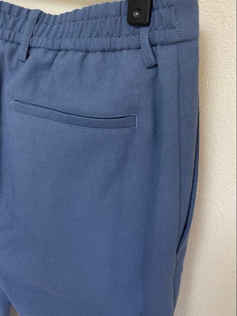 未使用タグ付き 2024春夏 Theoryパンツ麻混 ブルー　定価29,900円