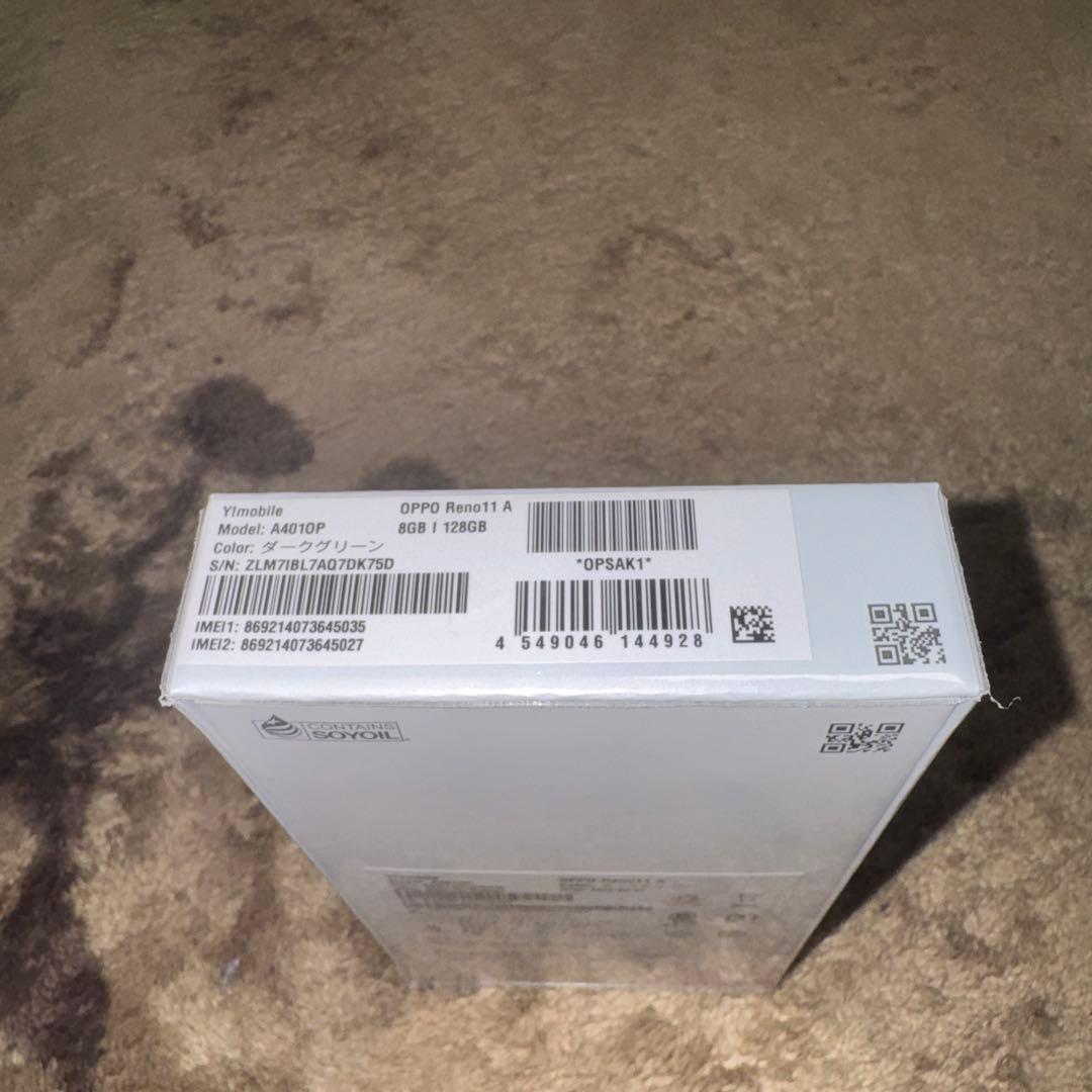 スマートフォン本体 OPPO Reno11 A 5G SIM Free (Dark Green)