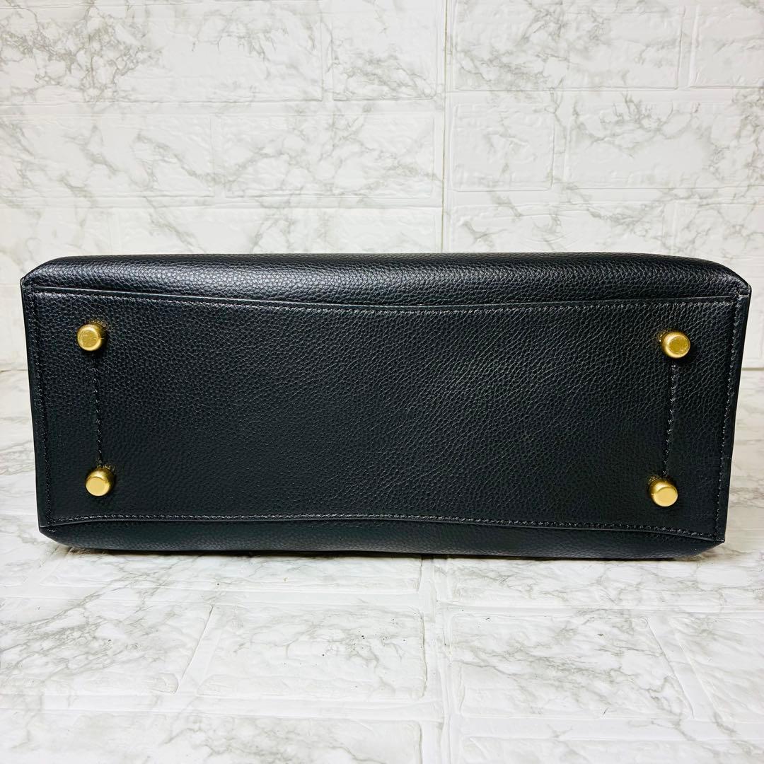 ★【極美品】コーチ 0689 ウィロウ トートバッグ レザー 黒 A4可 手提げ