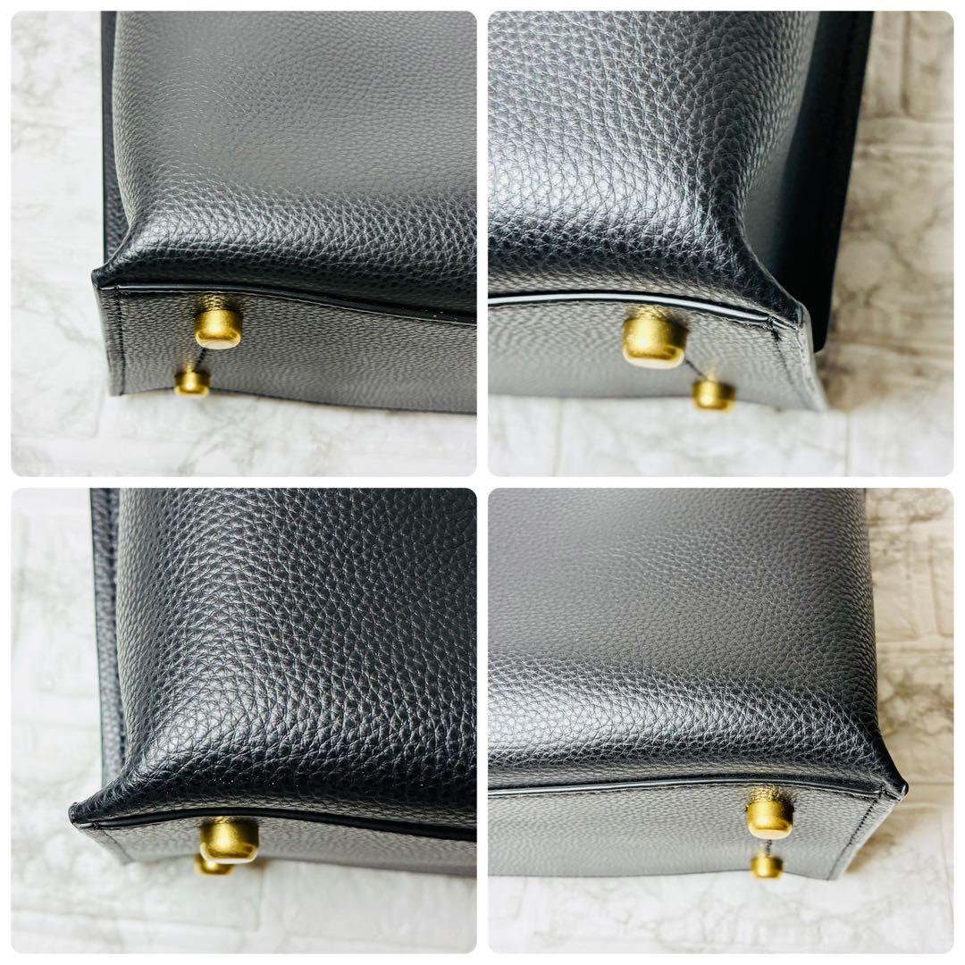 ★【極美品】コーチ 0689 ウィロウ トートバッグ レザー 黒 A4可 手提げ