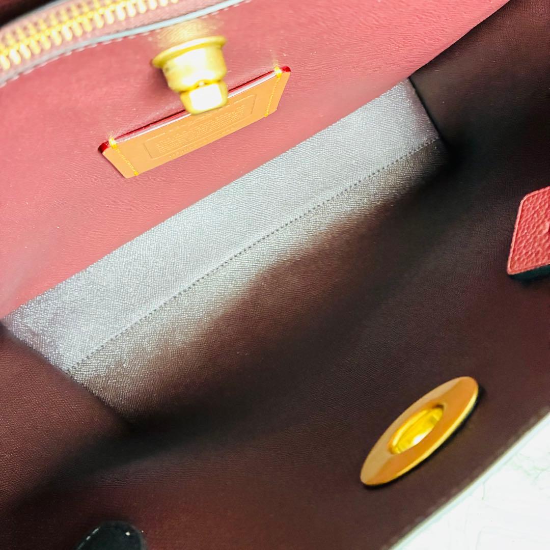 ★【極美品】コーチ 0689 ウィロウ トートバッグ レザー 黒 A4可 手提げ