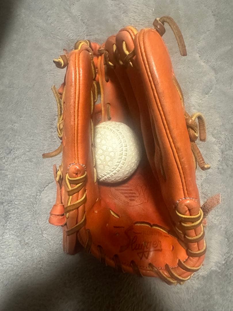 Slugger 軟式グローブ 右投げ用 オレンジ/イエロー