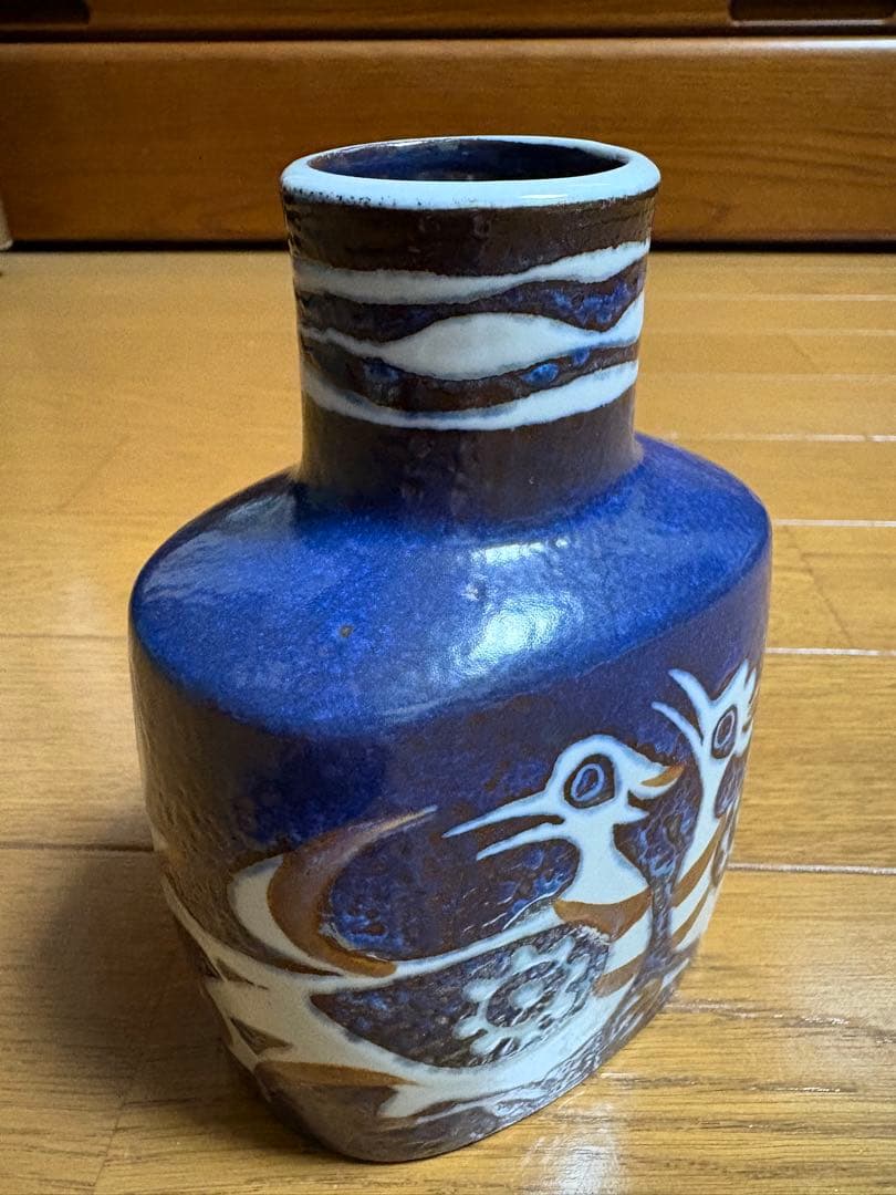 ロイヤルコペンハーゲン 花瓶　フラワーベース　鳥の模様