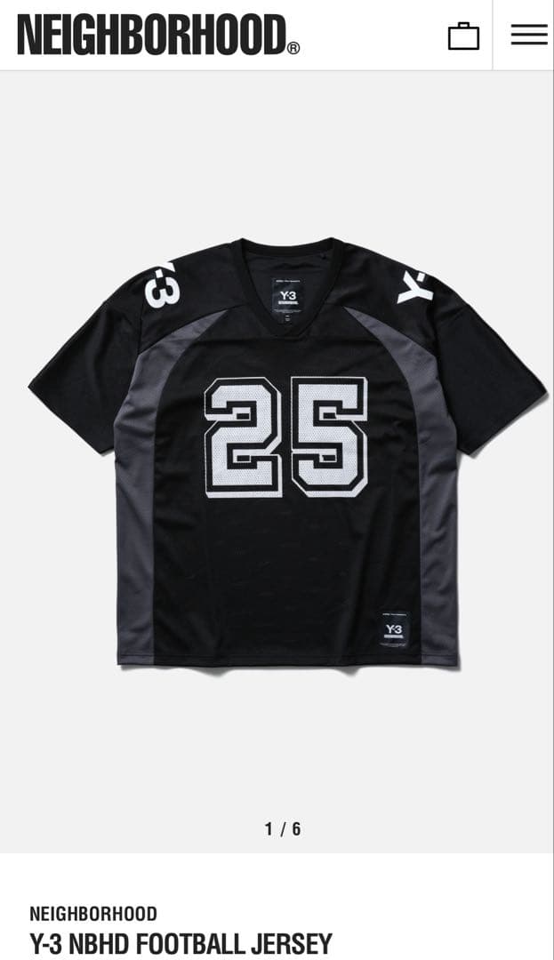 Y-3 NBHD FOOTBALL JERSEY 新品完売品Ｌサイズ